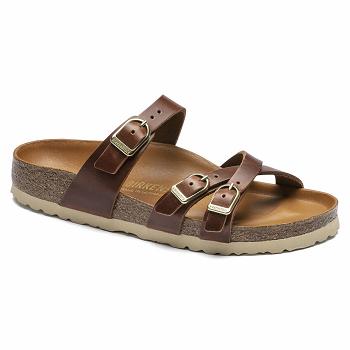 Franca Birkenstock Oiled Kozene Damske Káva | SK 92NWY